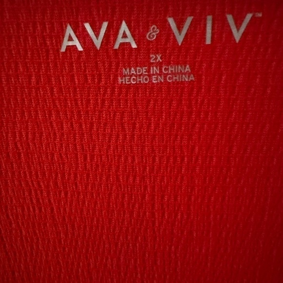 Ava & Viv Women’s Plus Size Long Sleeve Wrap Dress - Picture 6 of 6